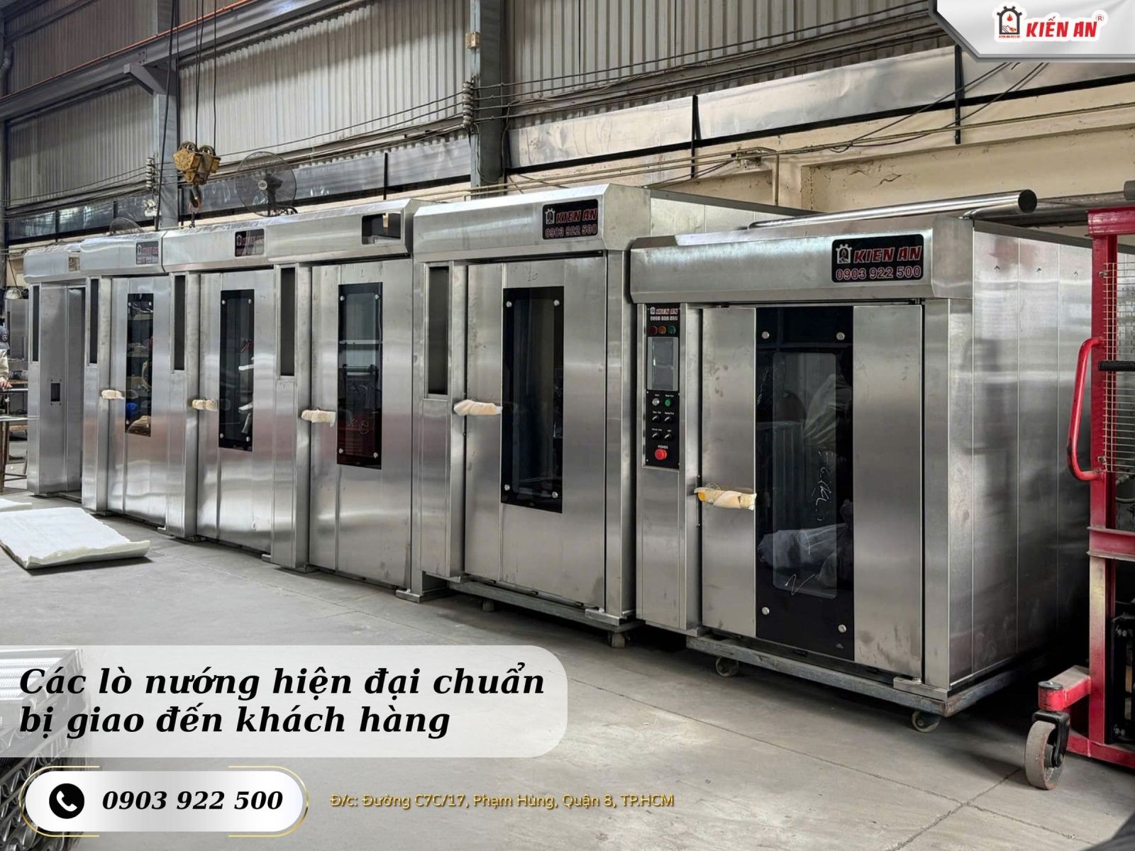 Hình ảnh thực tế các lò nướng bánh mì Kiến An tại xưởng